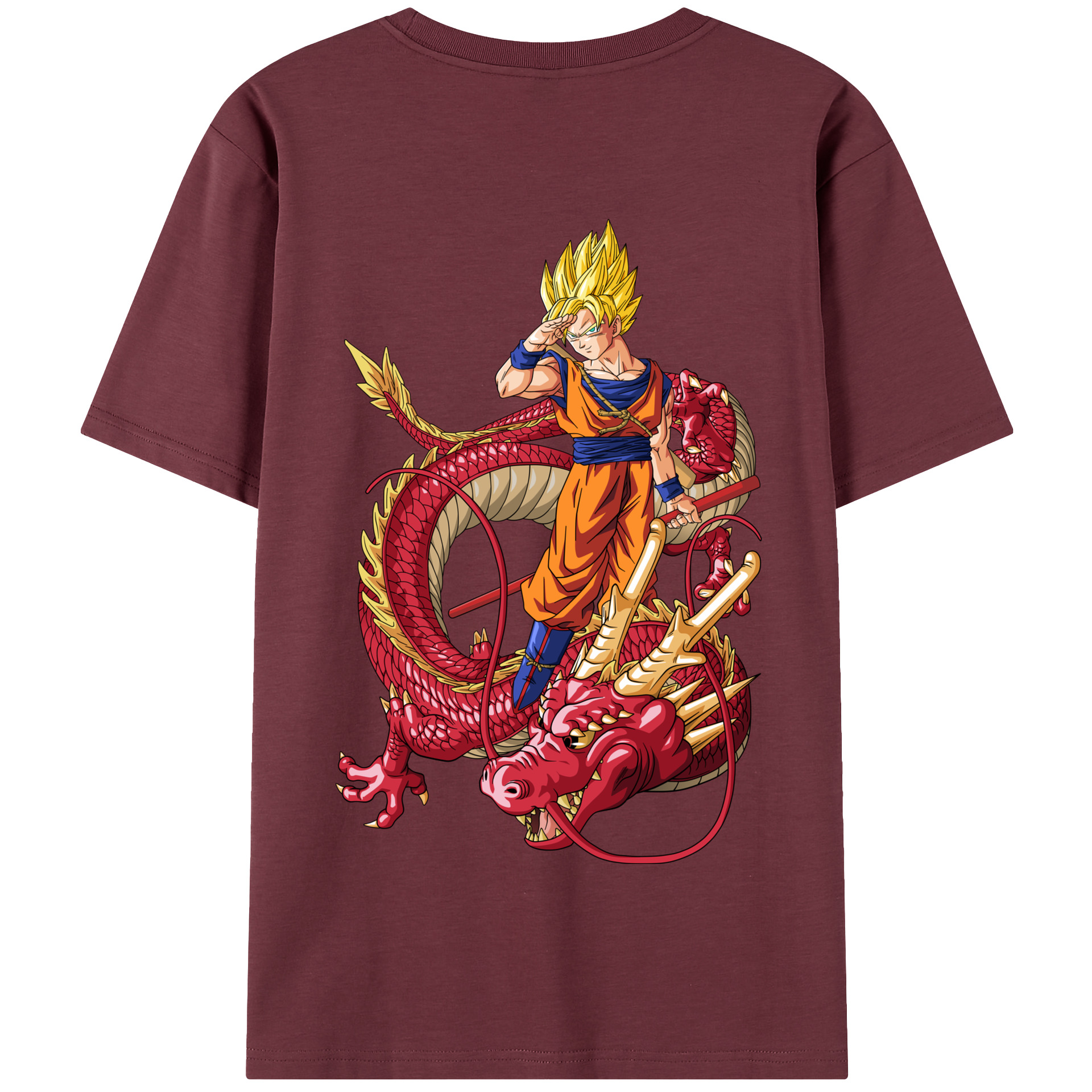 （画像用） ドラゴンボール 孫悟空（そん ごくう）Son Goku カカロット DRAGON BALL Kakarotto 綿100％半袖Tシャツ（背面プリント）